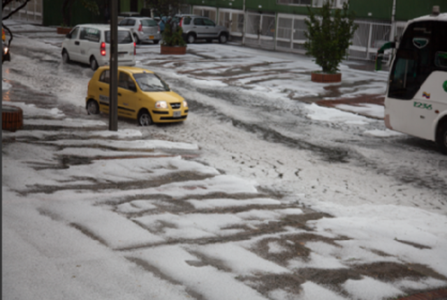 Granizada en Bogotá