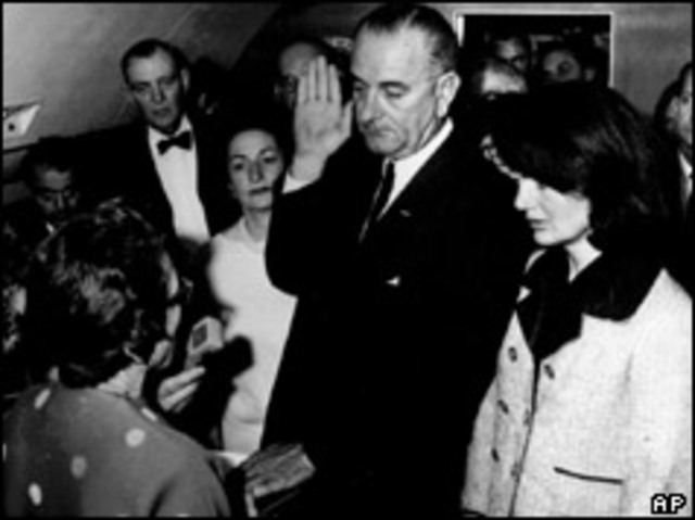 President Lyndon Johnson takes over