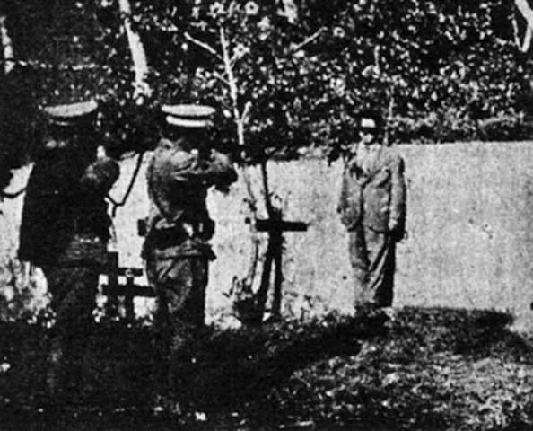 Fusilado cerca de la Estación Castro el Sacerdote Pablo García que esta sepultado en el Panteón del Señor de la Misericordia.