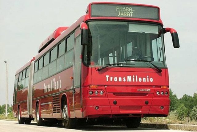 El Transmilenio en Bogotá, Colombia