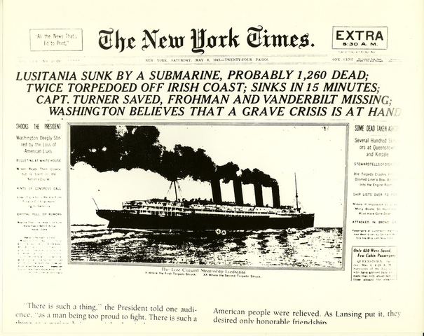 Sinking of the Lusitania
