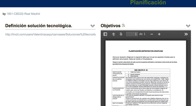 Vista: Planificación.
