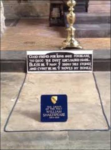 he died in Stratford