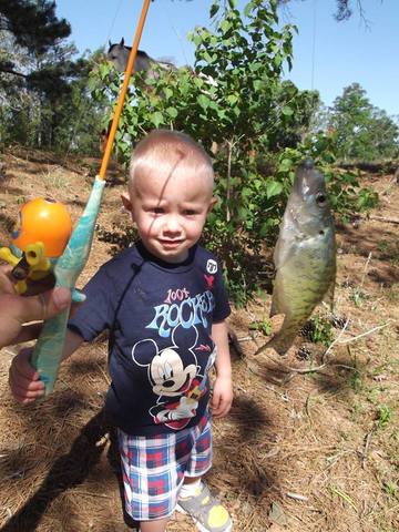 The first time I went fishing.