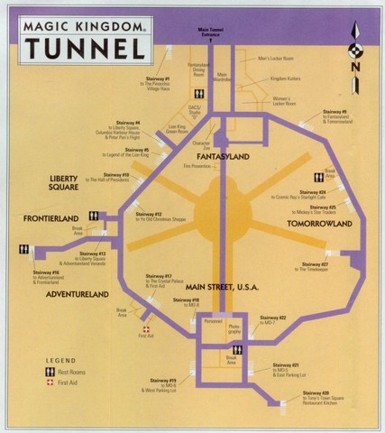 Underground tunnel's of Disney World!