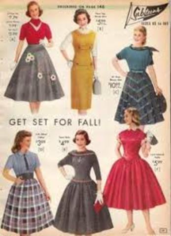 1950's - 1960's Fashion Decade known as: "The Fabulous (Fab) Fifties, sometimes The Nifty Fifties "