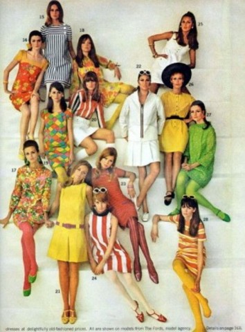1960's - 1970's Fashion Decade known as: "The Swingin' Sixties, sometimes The Psychedelic Sixties"