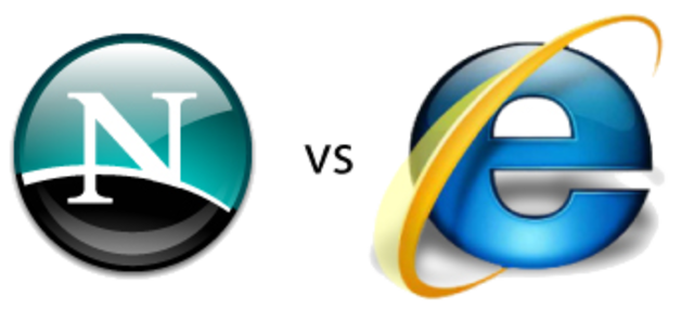 Microsoft lanza internet Explorer y Netscape