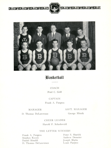 Bloomfield College Basketball team 1932