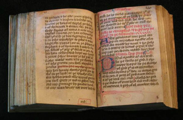First translation of the Bible into English by John Wycliff