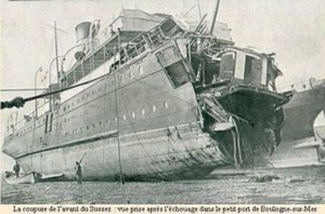 10.) Sinking of the French Passenger Liner Sussex