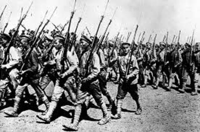 White Army Forms in opposition to bolsheviks