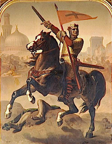 Armed forces gathered at Constantinople led by leaders such as Tancred and Godfrey of Bouillon to embark on the First Crusade