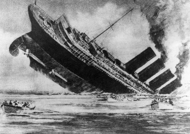 Sinking of British Linear Lusitania