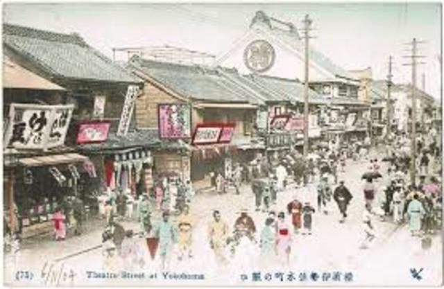 Les voyageurs sont arrivés à Yokohama, Japon