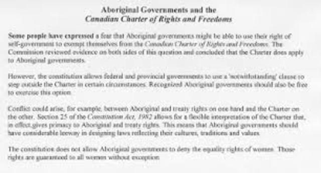The Royal Commission on Aboriginal Peoples