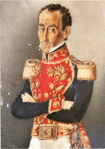 Miniatura sobre marfil de Bolívar