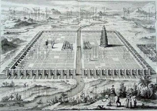 King Hammurabi builds walls of Babylon