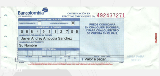 RECIBO DE CONSIGNACION