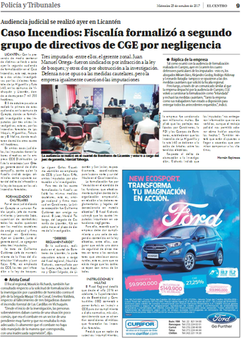 Nueva formalización a ejecutivos por infracciones a ley de bosques