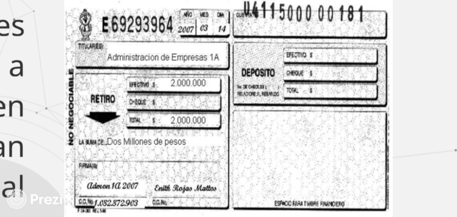 COMPROBANTE DE DEPÓSITO Y RETIRO DE CUENTAS DE AHORROS