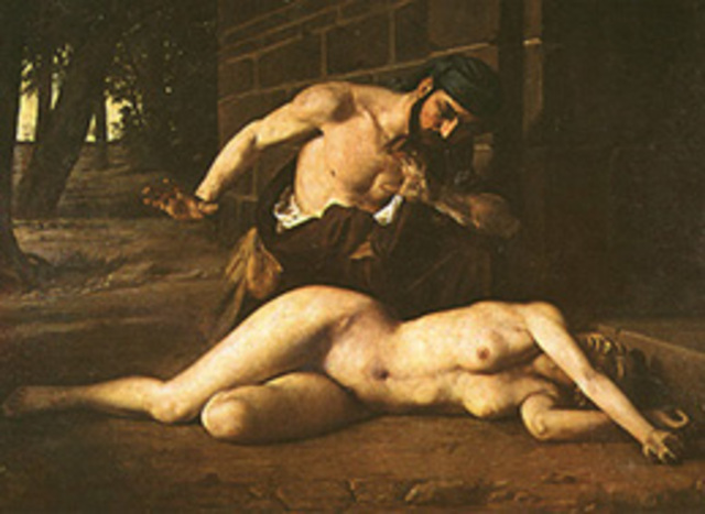 La mujer del Levita Efraín, primer desnudo colombiano