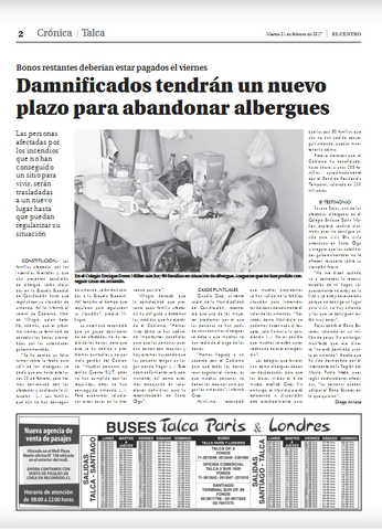 Damnificados tendrán un nuevo plazo para abandonar albergues