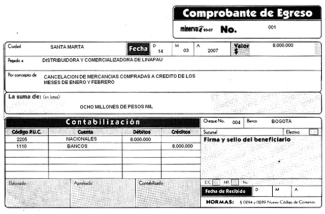 COMPROBANTE DE PAGO O EGRESO