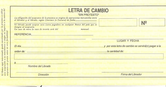 LETRA DE CAMBIO