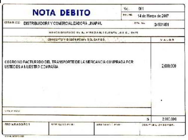 NOTA DEBITO