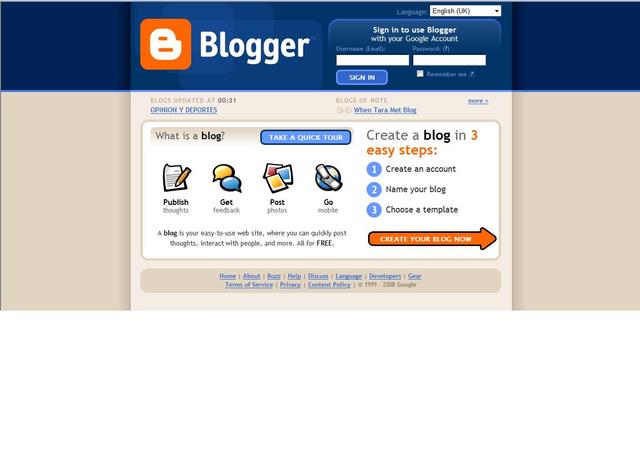 Blog-publishing service Blogger