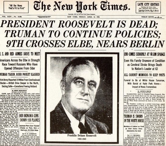 Death of Roosevelt