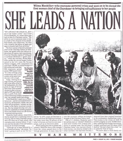 Tribe's principal chief