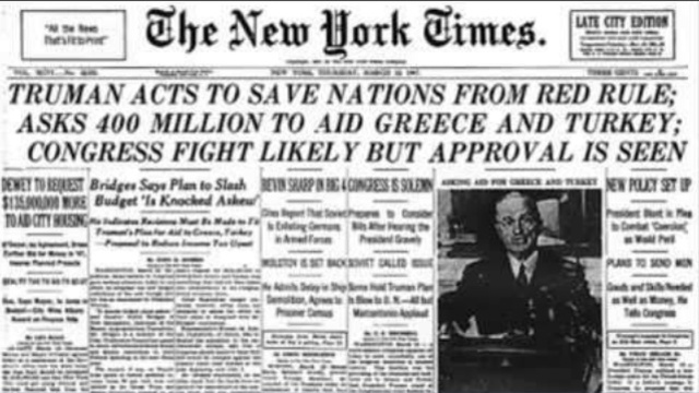 Truman Doctrine Issued