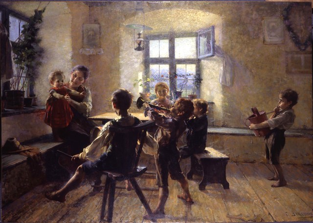 Εκθέτει το έργο του "Παιδική Συναυλία"στο Παρίσι και κερδίζει Χρυσό Μετάλλιο.