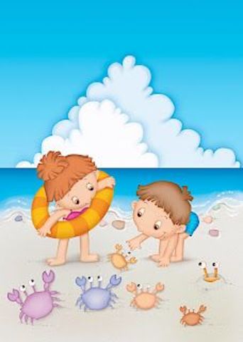 Yo fuí a la playa con mis primos y mi familia por mi cumpleaño.