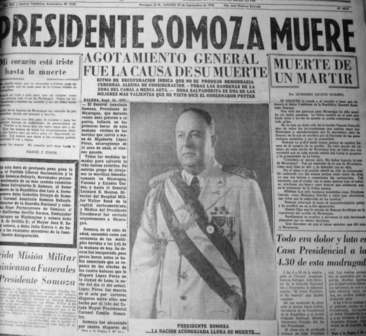 Derrocamiento de la dictadura somocista de Anastasio Somoza Debayle.