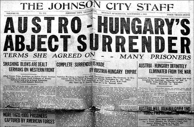 Austria-Hungary Surrenders to the Allies