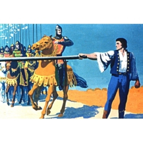 Miklós egy petrencés rúddal mutatja az utat