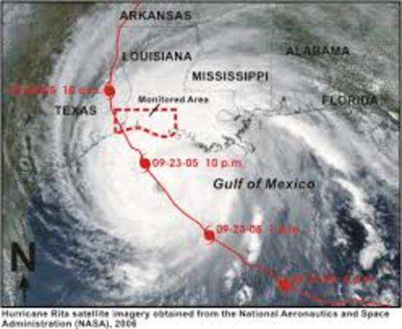 Hurricane Rita hits Texas