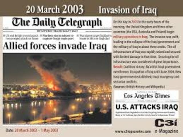 War in Iraq begins