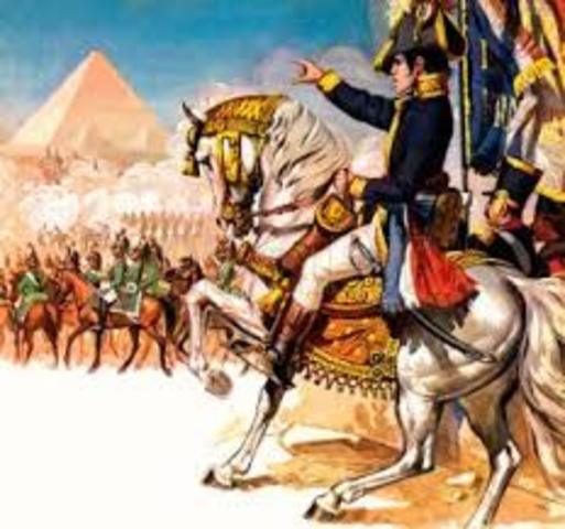 Napoleon leads invasion of Egypt