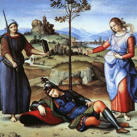 The Vision of a Knight by Raphael