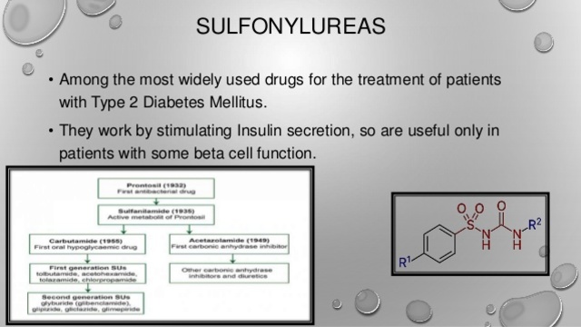 Sulfonylureas: oral medication: treatment