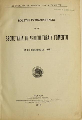 SECRETARIA DE AGRICULTURA Y FOMENTO