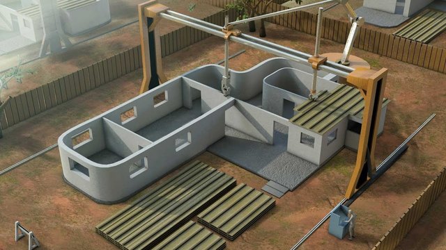 Shanghai WinSun Decoration Design Enineering difon un sistema d'impresió 3D ( "Atlas"), capaç de contruir cases.