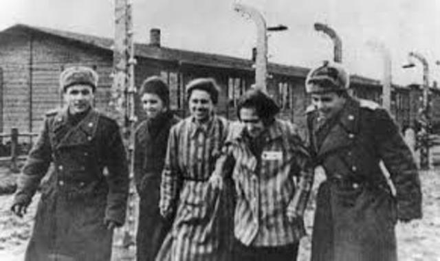 Auschwitz gets destroyed and liberated by Soviets