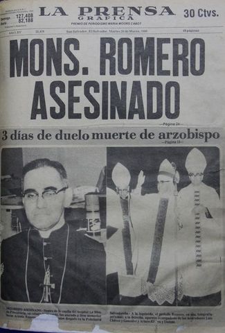 MUERE ARZOBISPO MONSEÑOR ROMERO