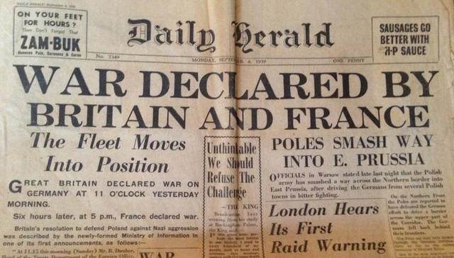 Great Britain and France Declare War on Germany