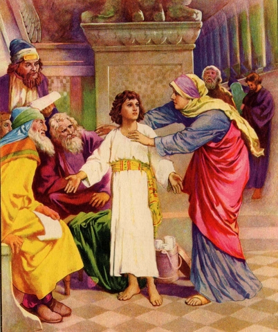 the boy Jesus at the temple( The beginning of his ministry)